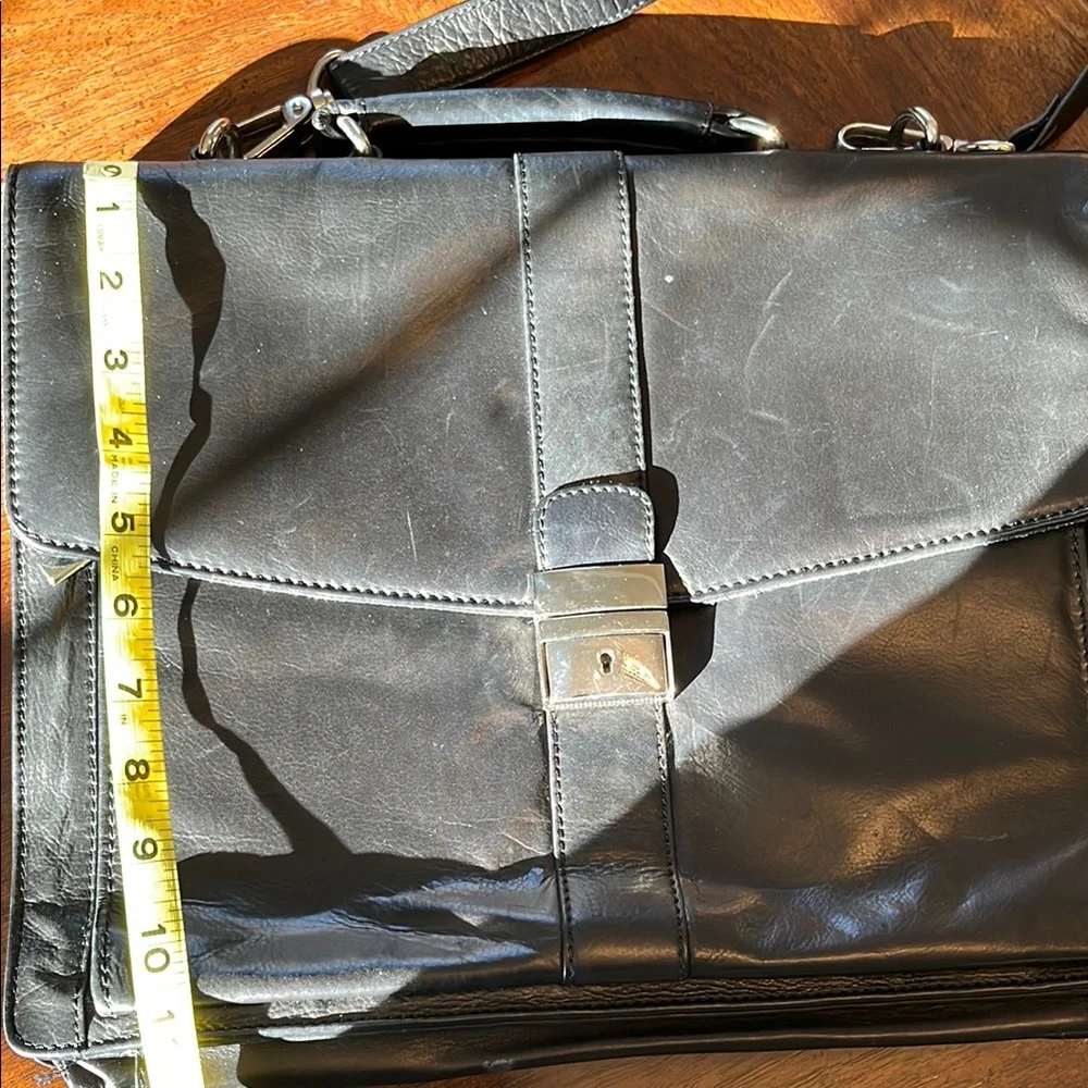 Genuine Leather Black Briefcase/Sachel